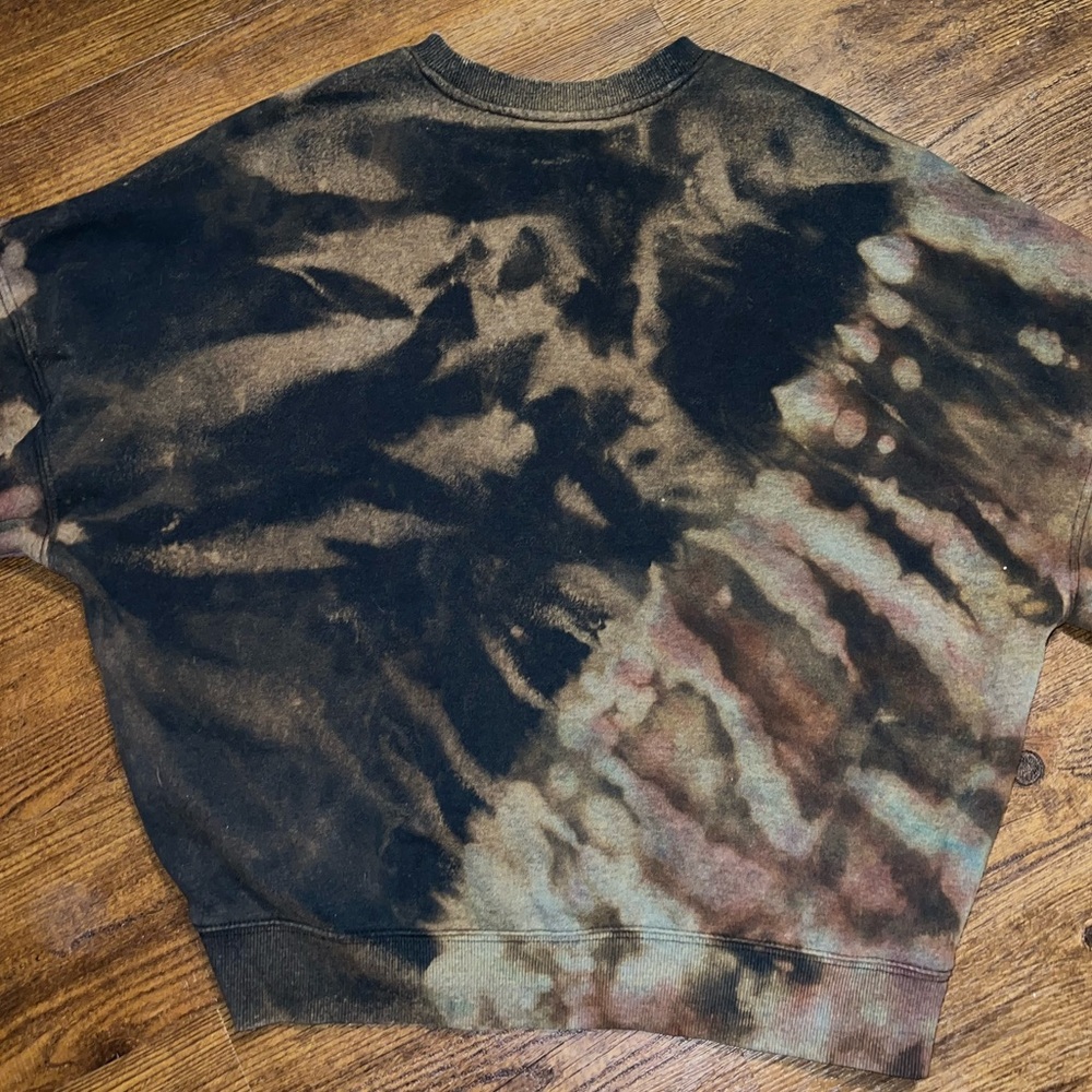 Playboy PacSun Black Tan Custom Acid Wash Long Sleeve Red Cherry Logo Size S - Picture 9 of 12
